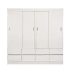 CIC - Clóset Maule 4 Puerta(s) 4 Repisa(s) 180x180x51 cm Blanco