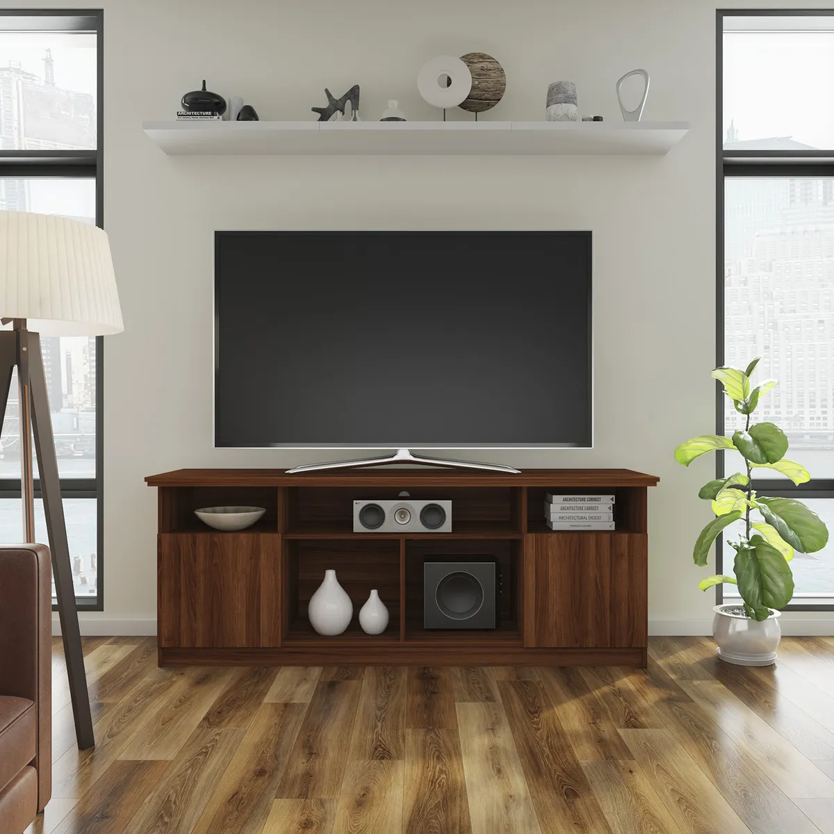 CIC - Rack TV" 75 " Atenas Nogal 170x65x48 cm