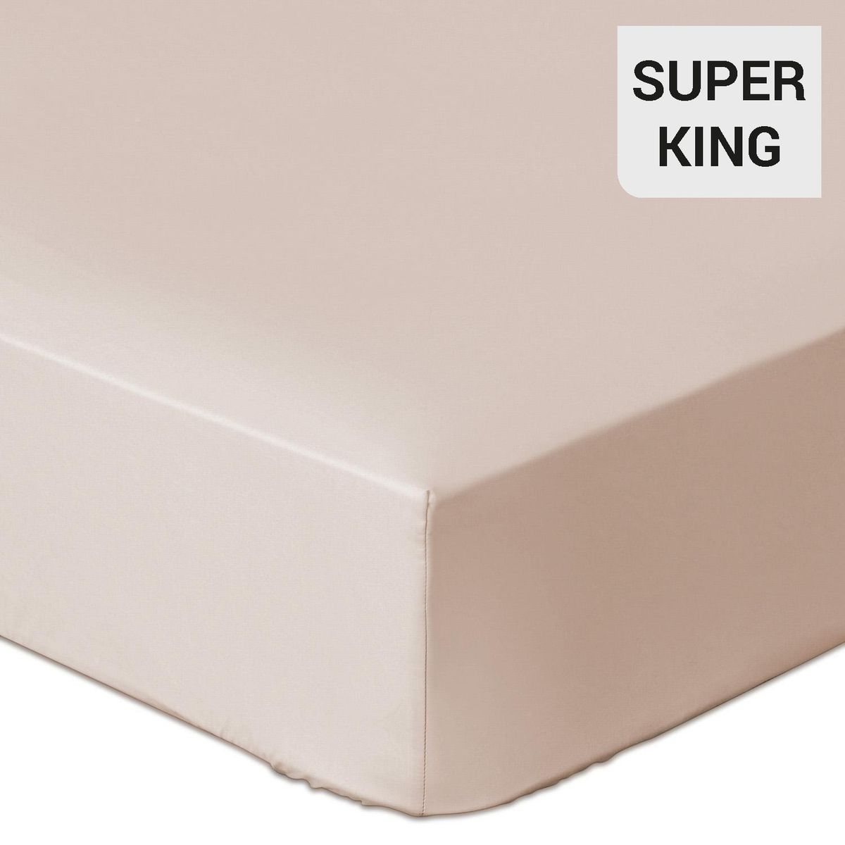 ROYAL SUPREME - Sábana Inferior Liso Super king 300 Hilos Beige