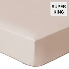 ROYAL SUPREME - Sábana Inferior Liso Super king 300 Hilos Beige