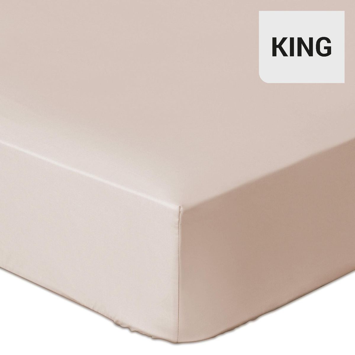 ROYAL SUPREME - Sábana Inferior Liso King 300 Hilos Beige