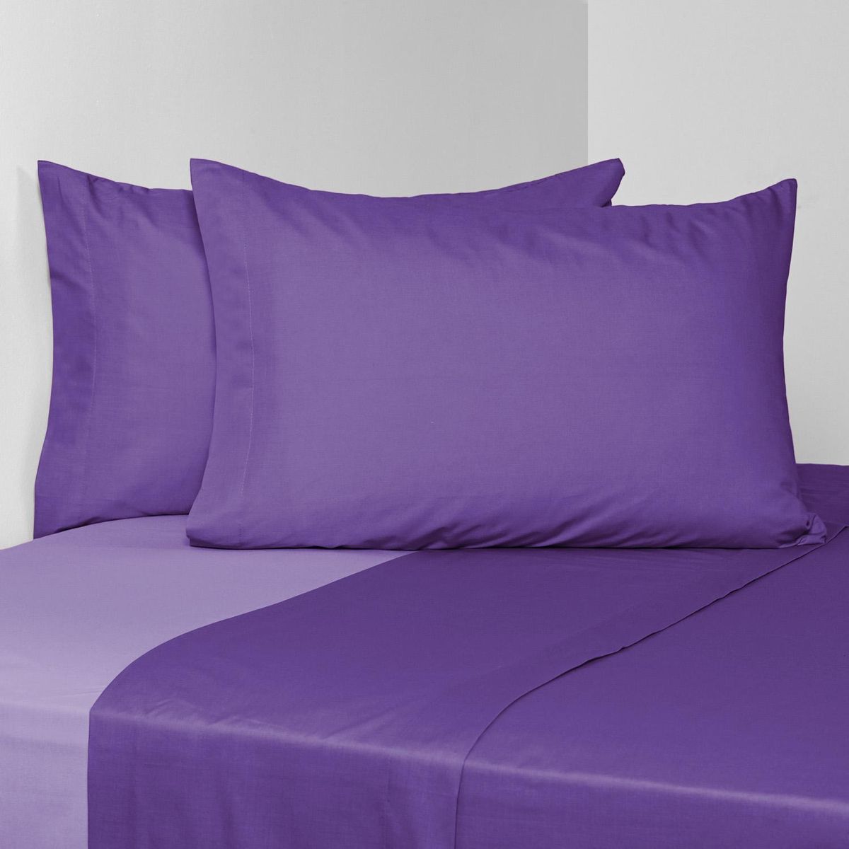 AMERICAN FAMILY - Juego de Sábanas Bicolor King 144 Hilos Morado