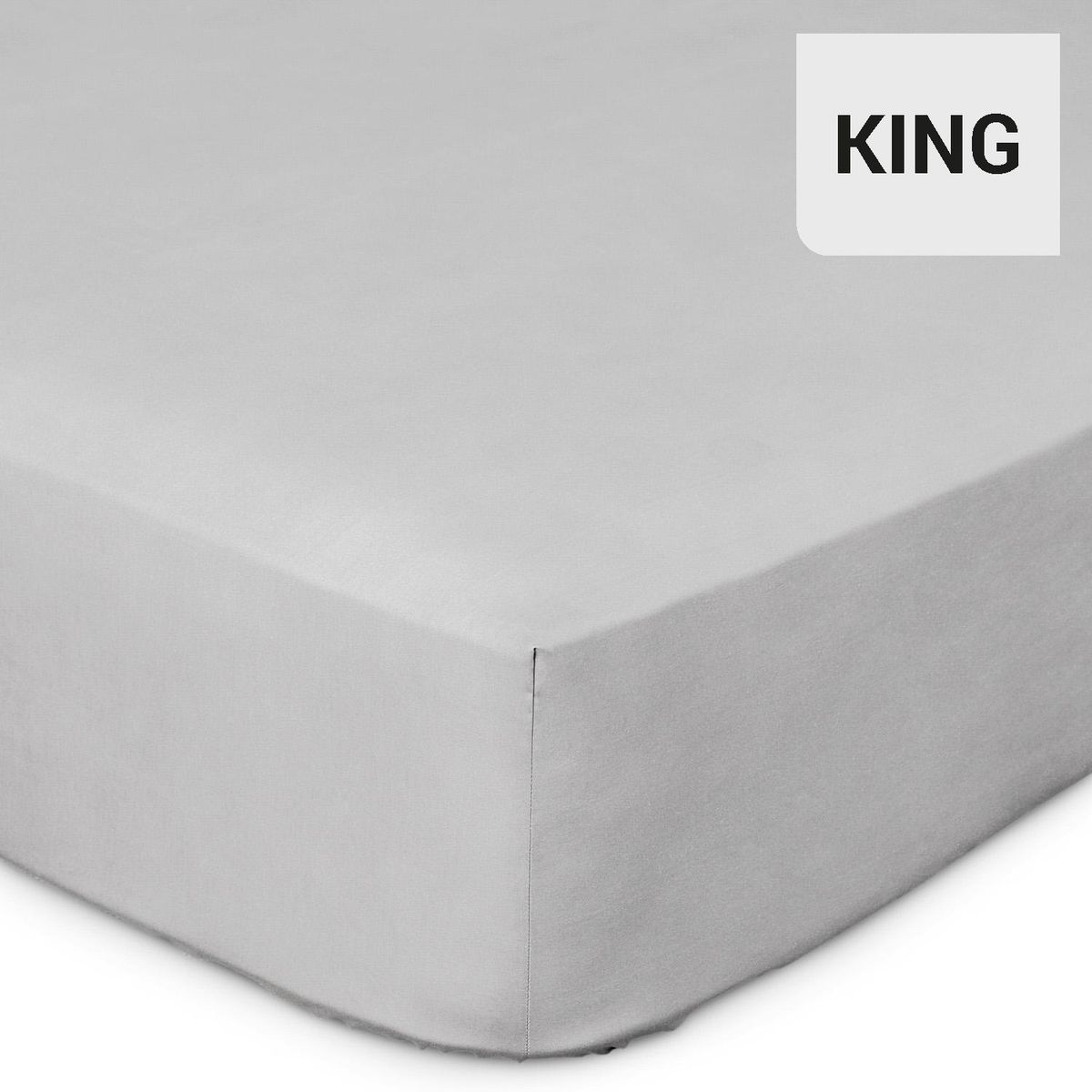 ROYAL SUPREME - Sábana Inferior Liso King 300 Hilos Gris