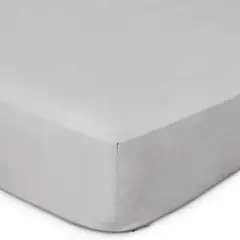 ROYAL SUPREME - Sábana Inferior Liso 1.5 plazas 300 Hilos Gris