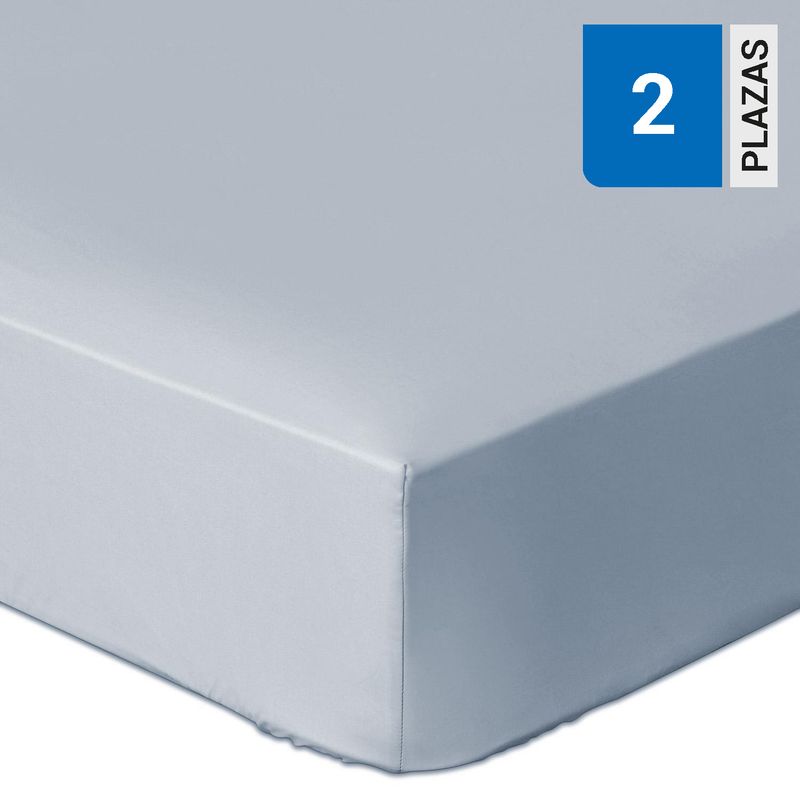 ROYAL SUPREME - Sábana Bajera Lisa 2 plazas 300 Hilos Azul