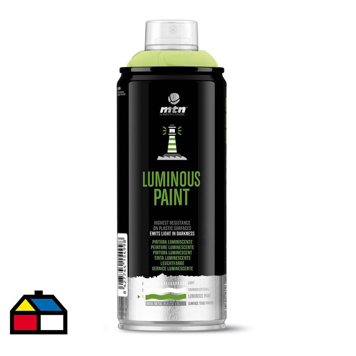 MONTANA COLORS - Pintura Luminiscente Spray 0.4 l Mate Transparente