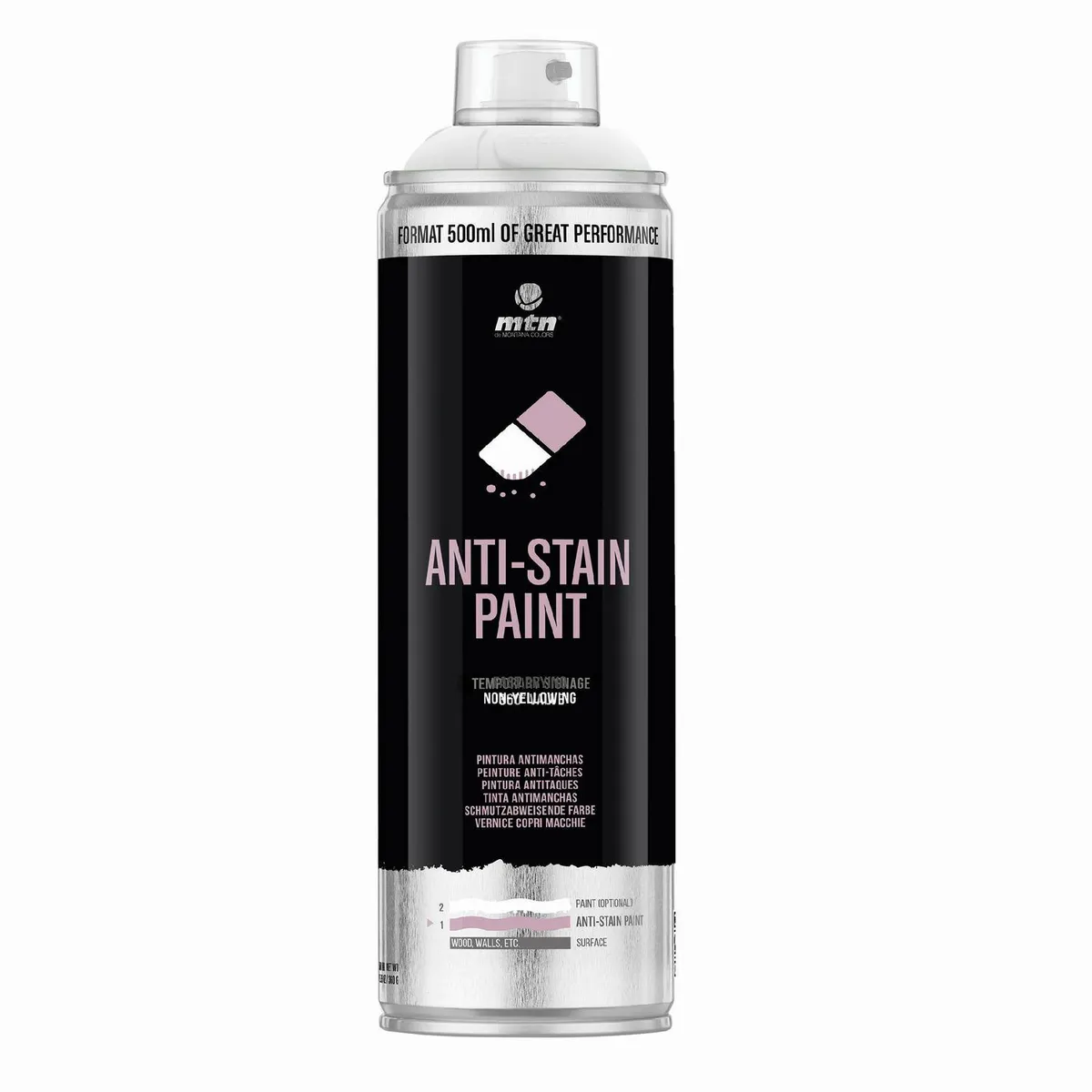 MONTANA COLORS - Pintura en Spray Spray 0.5 l Mate Blanco