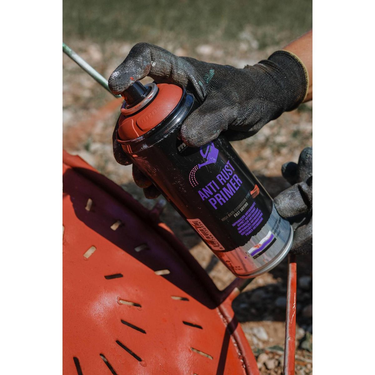 MONTANA COLORS - Imprimante Antióxido Spray 0.4 l Mate Rojo