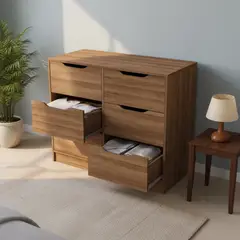 CIC - Cómoda 6 Cajón(es) 6 cajones 100x85x45 cm Nogal