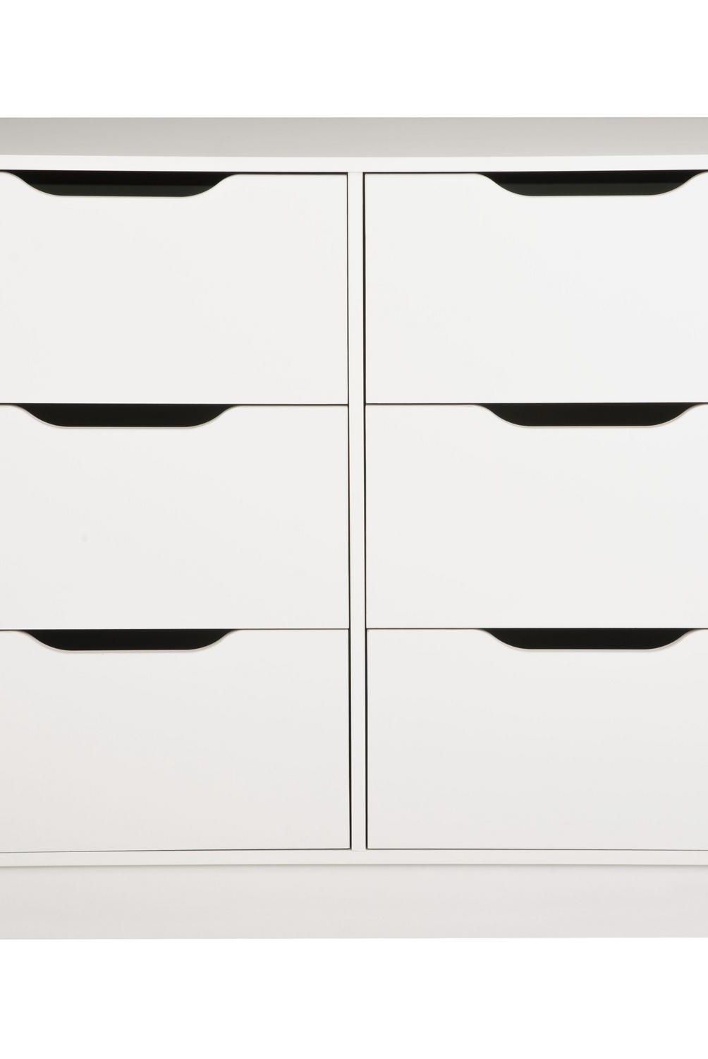 CIC - Cómoda 6 Cajón(es) 6 cajones 100x85x45 cm Blanco