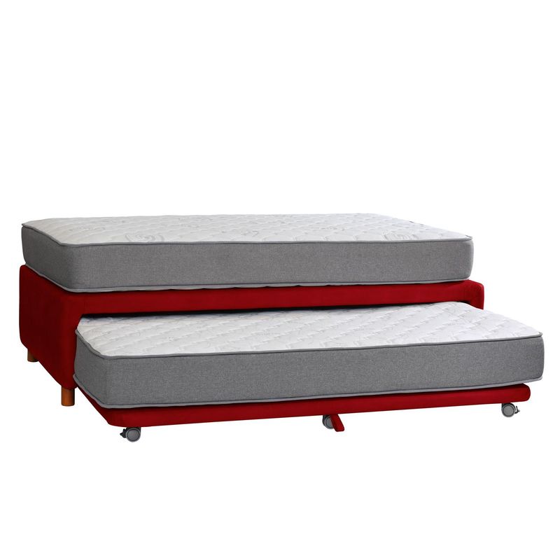 LATAM HOME - Cama Nido 1.5 plazas Zen Best  Rojo
