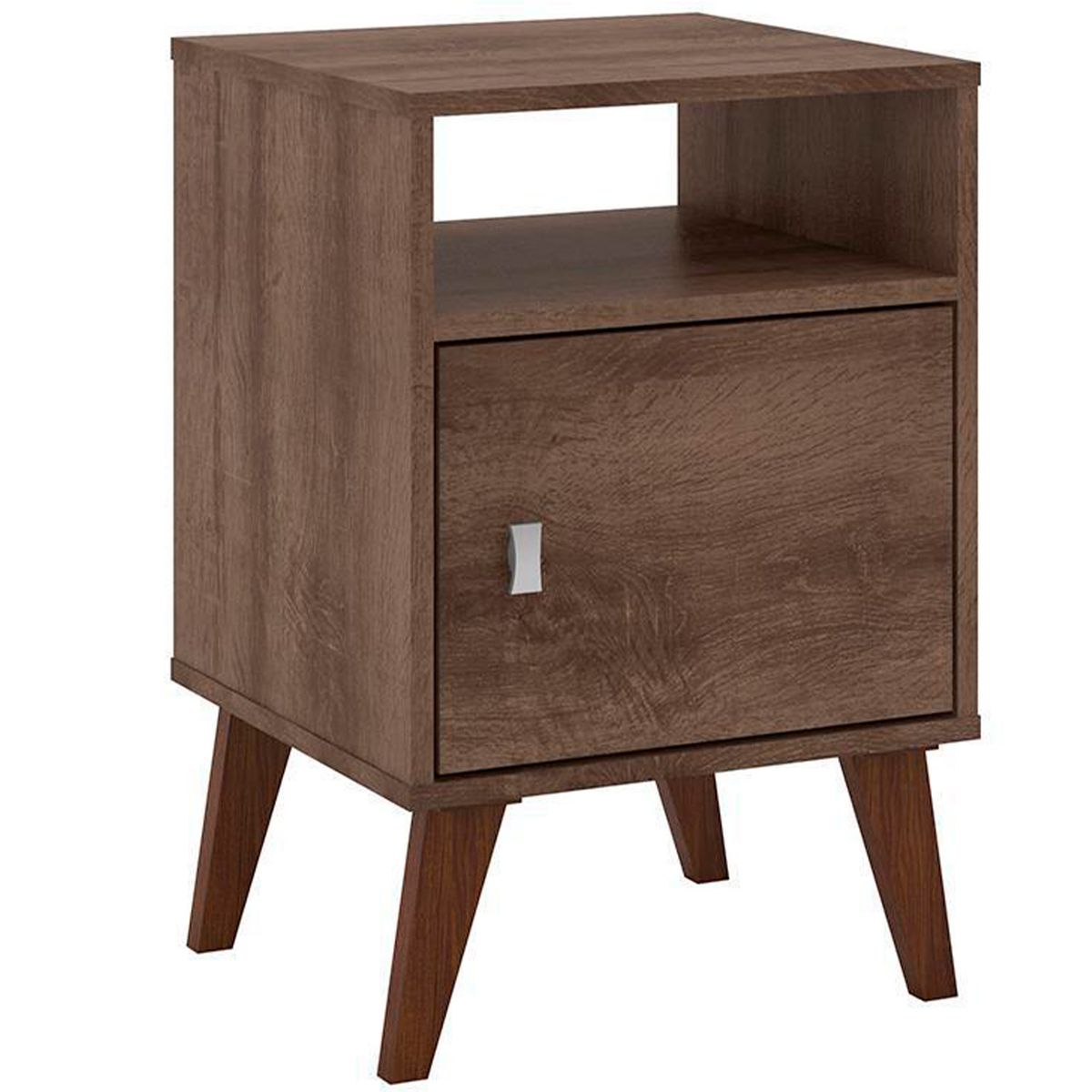 HOGA - Velador 1 Cajón(es) Praga 40x60x38 cm Marron Rústico