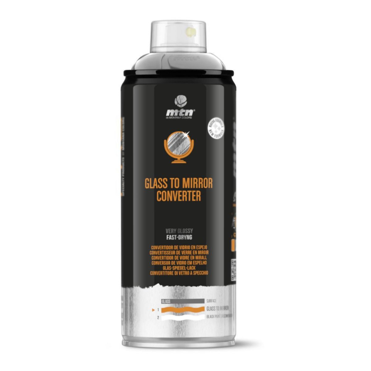MONTANA COLORS - Pintura Efecto Convertidor de Vidrio Spray 0.4 l Brillante Incolora