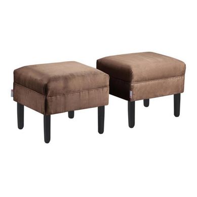 Set 2 Poufs Sky felpa 00 Chocolate