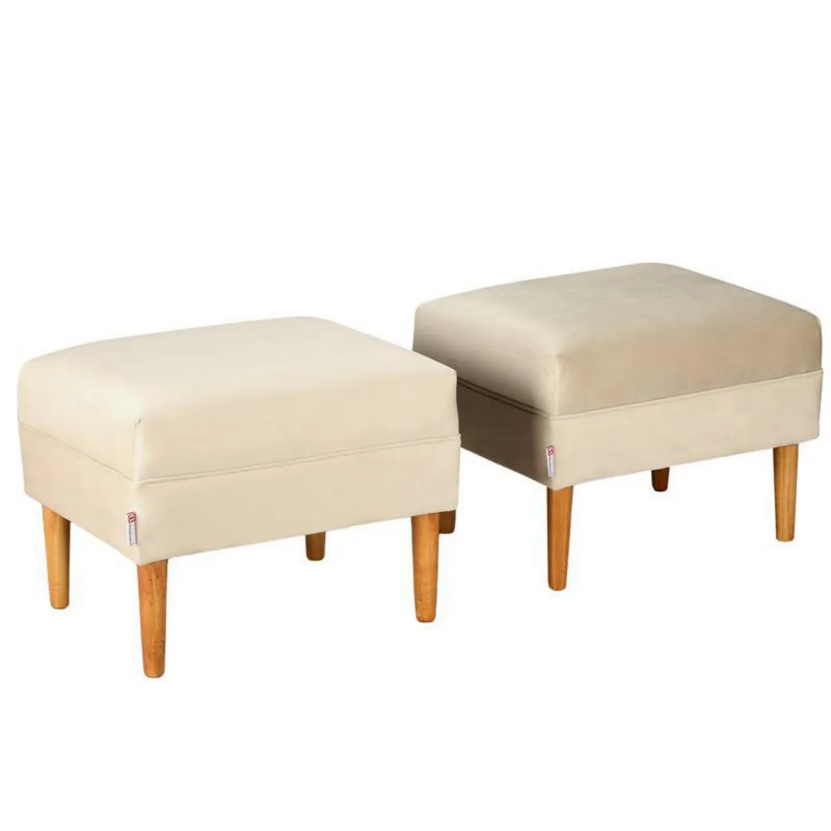 BODEVIR - Set 2 Poufs Provenza Felpa 04