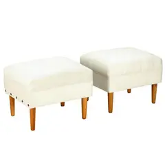 BODEVIR - Set 2 Poufs Provenza Felpa 04