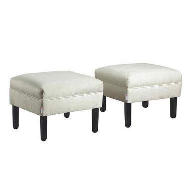 Set 2 Poufs Sky felpa 00 Crudo