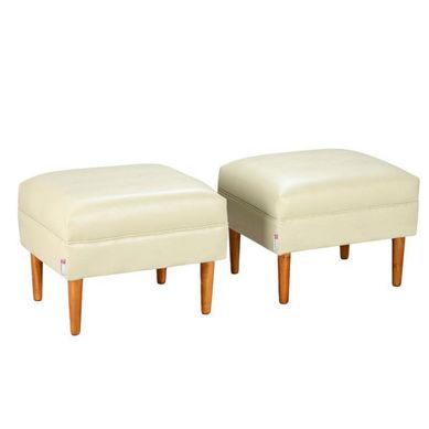 Set 2 Poufs Provenza PU 04 Beige