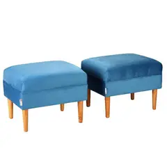 BODEVIR - Set 2 Poufs Provenza Felpa 04