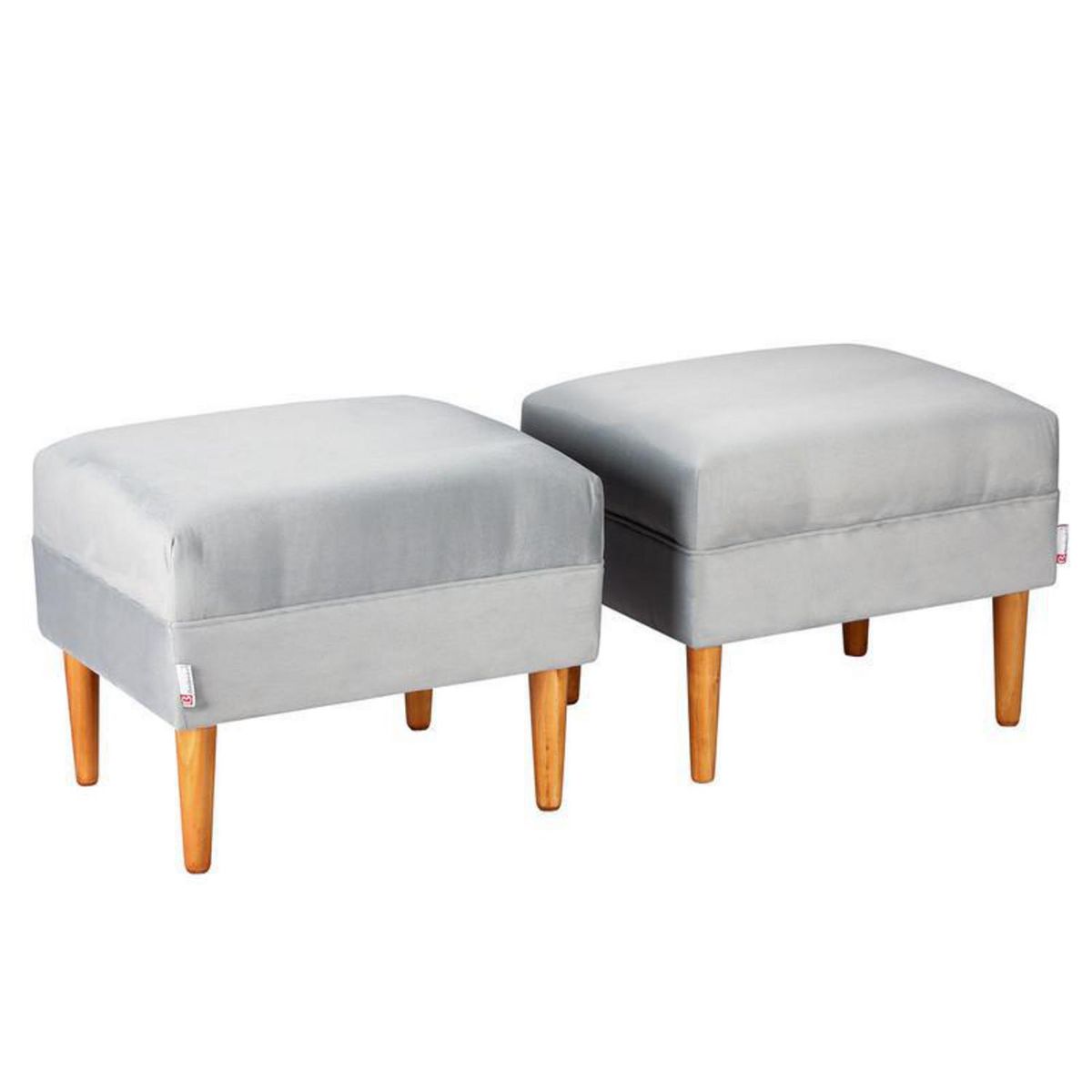 BODEVIR - Set 2 Poufs Provenza Felpa 04