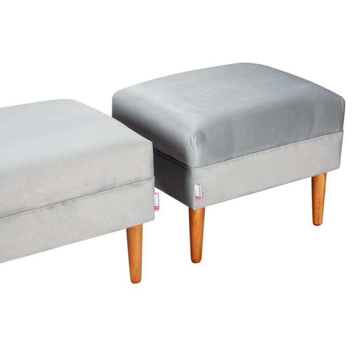 BODEVIR - Set 2 Poufs Provenza Felpa 04