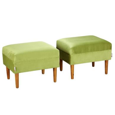 Set 2 Poufs Provenza felpa 04 Pistacho