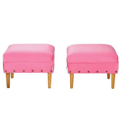Set 2 Poufs Provenza Tacha felpa 04 Fucsia