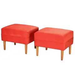 BODEVIR - Set 2 Poufs Provenza Felpa 04