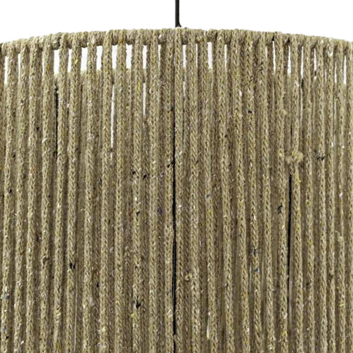 CONCEPT - Lámpara Colgante Ike Doble Tambor Tela Café