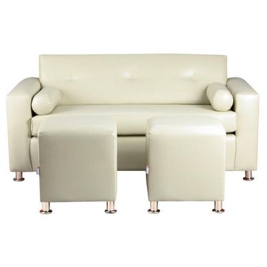 Sofa Vivo 3C  2 Poufs  PU 12 Beige