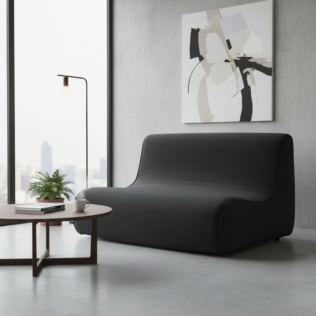 BODEVIR - Sofa Komodo 2 Cuerpos Felpa