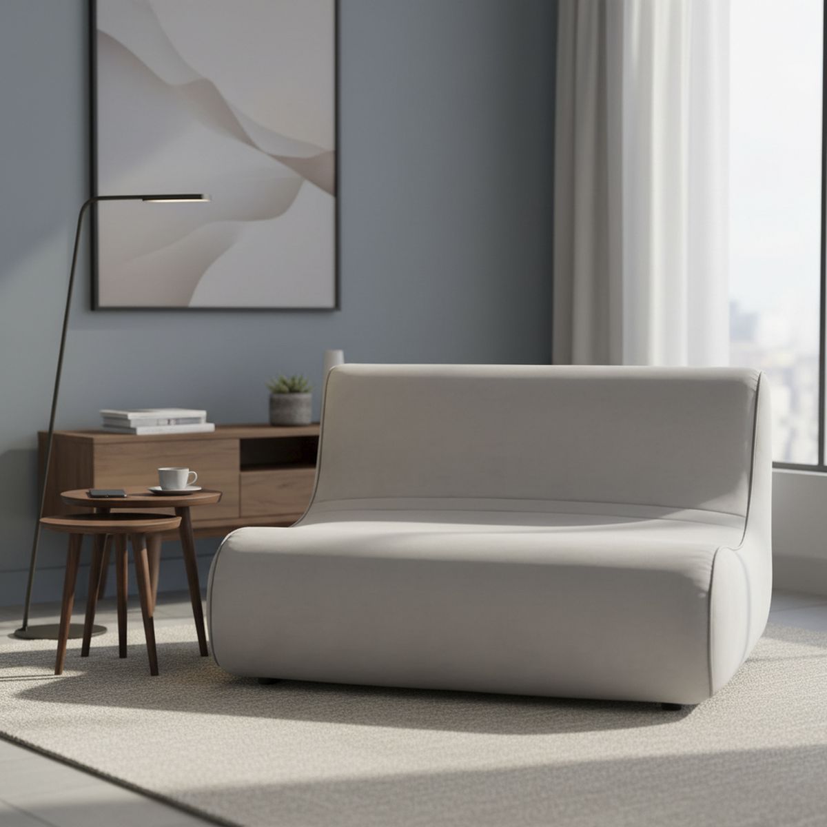 BODEVIR - Sofa Komodo 2 Cuerpos Felpa