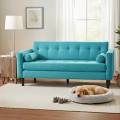 BODEVIR - Sofa Retro 3 Cuerpos Felpa 00