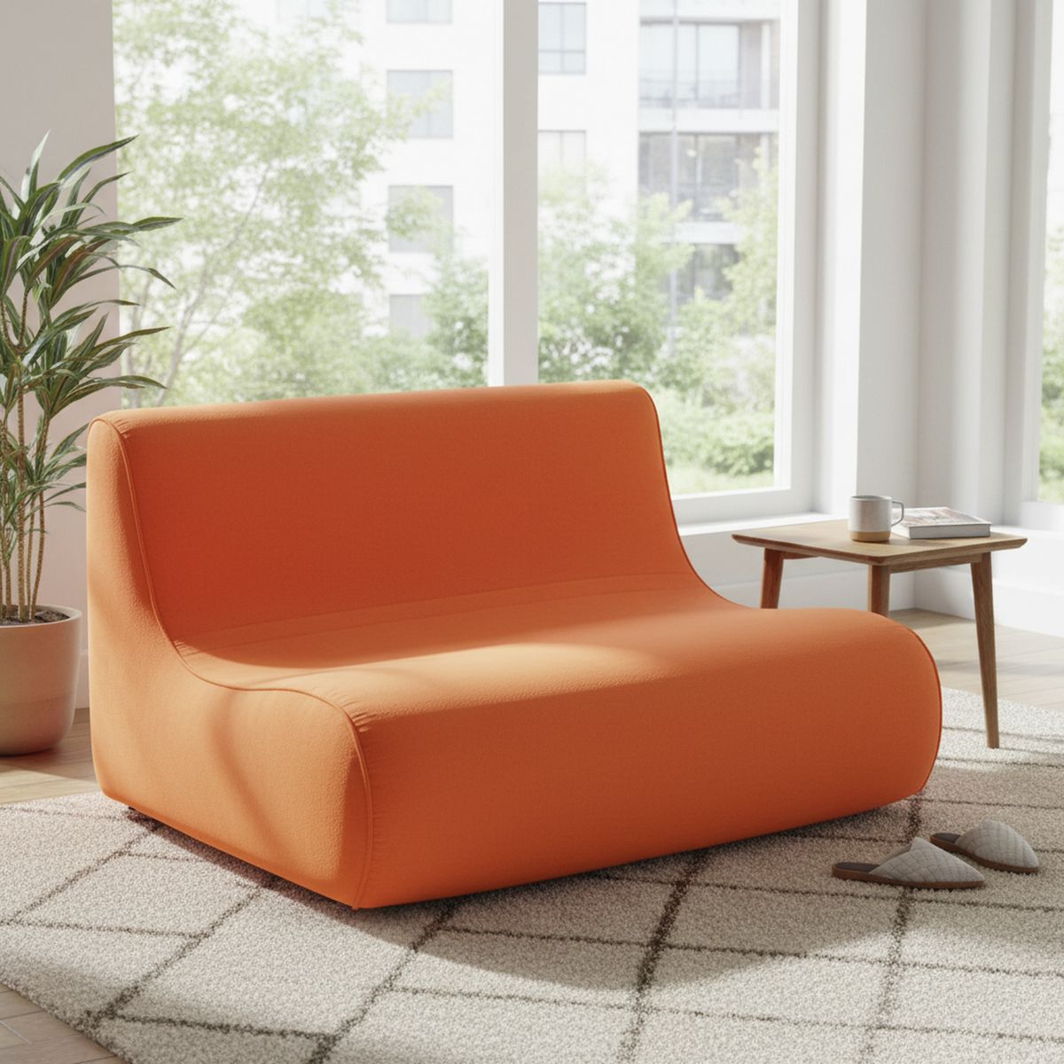 BODEVIR - Sofa Komodo 2 Cuerpos Felpa