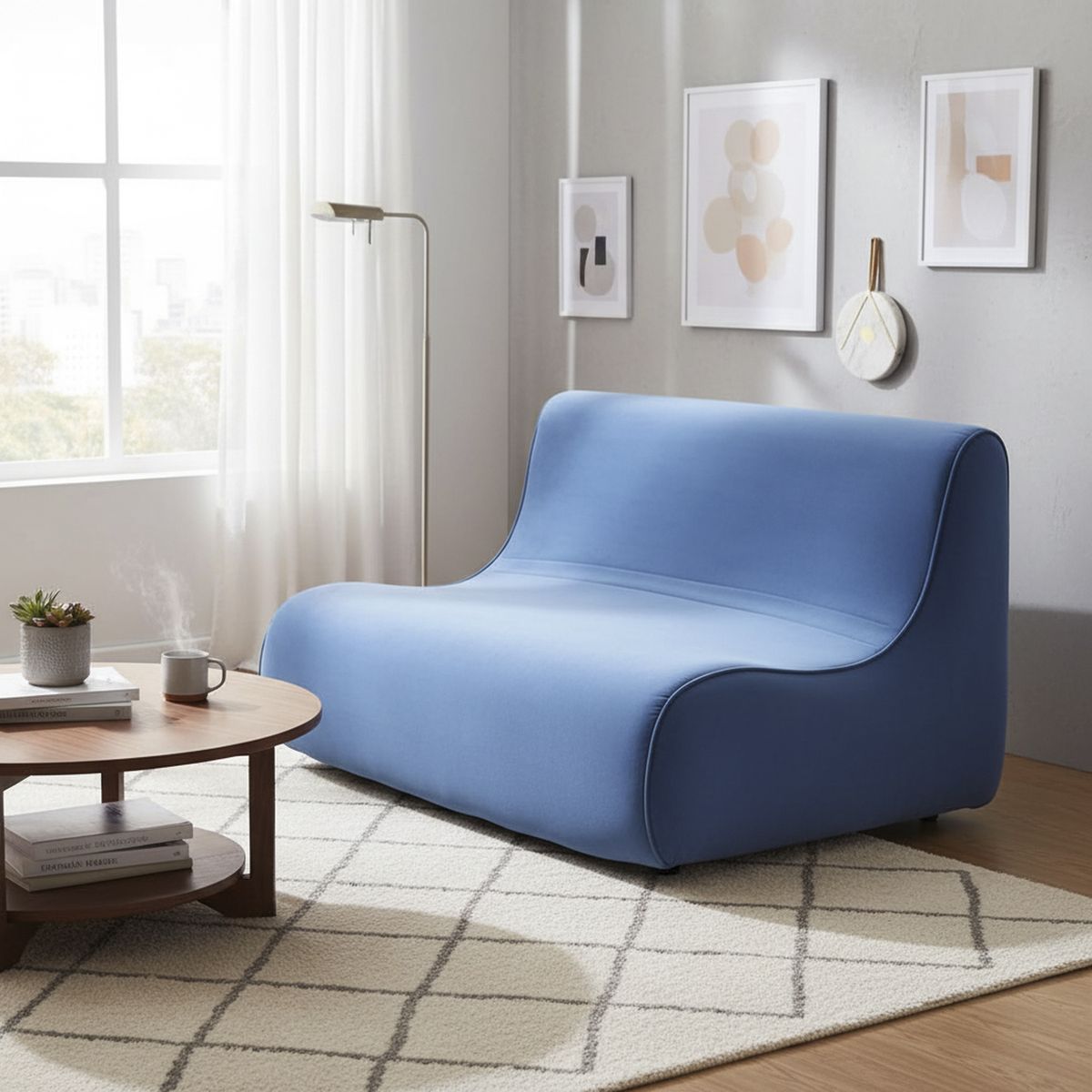 BODEVIR - Sofa Komodo 2 Cuerpos Felpa