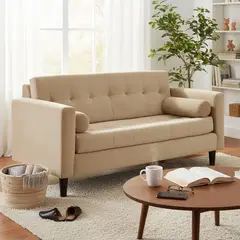 BODEVIR - Sofa Retro 3 Cuerpos Felpa 00