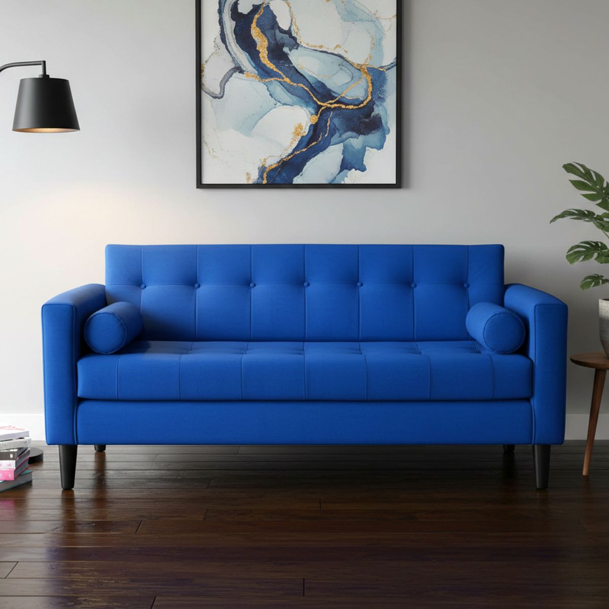 BODEVIR - Sofa Retro 3 Cuerpos Felpa 00