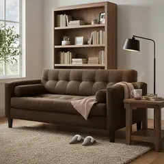 BODEVIR - Sofa Retro 3 Cuerpos Felpa 00