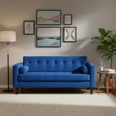 BODEVIR - Sofa Retro 3 Cuerpos Felpa 00