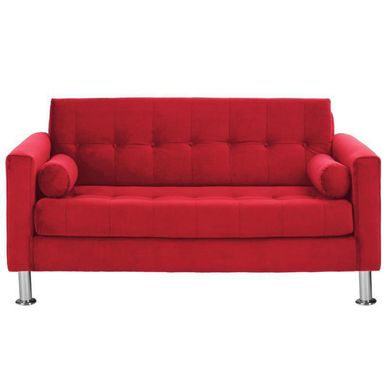 Sofa Retro 3C Felpa 12 Rojo