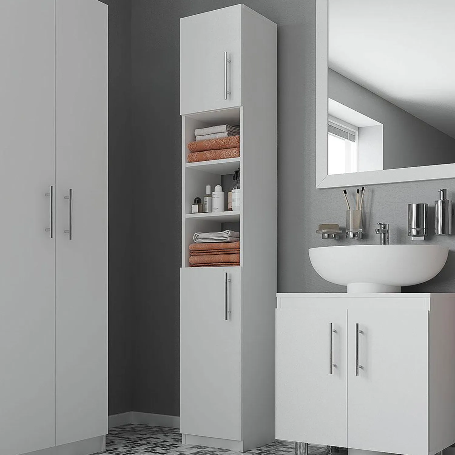 CIC Estante Para Baño 2 Puertas 30X30X180 Cm | Falabella Chile