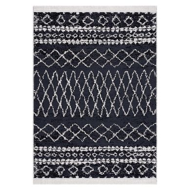 Alfombra Dhurrie Azteca 160x230 cm Azt-17B Bl-Wh
