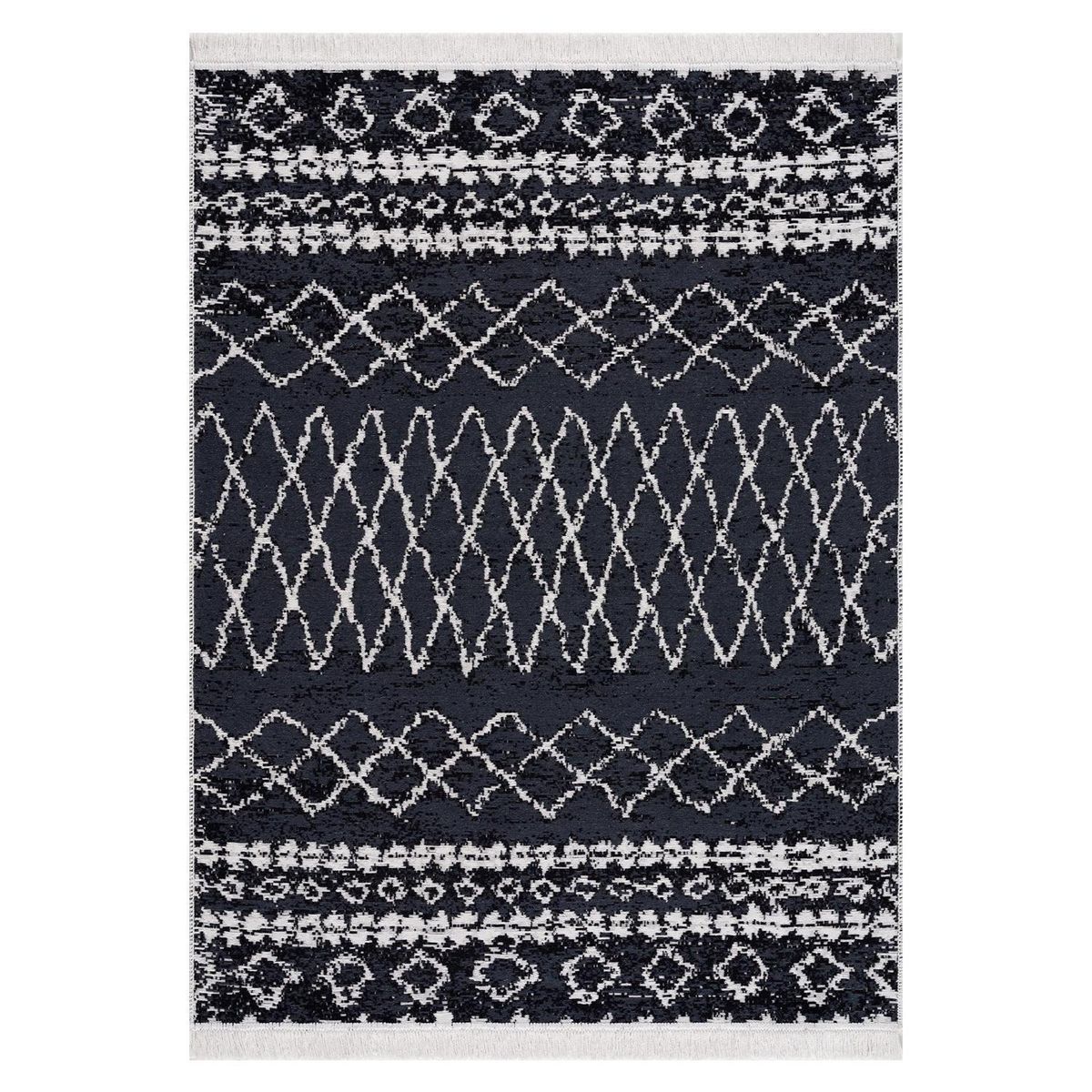 DIB - Alfombra Dhurrie Azteca 160x230 cm Polipropileno Azul