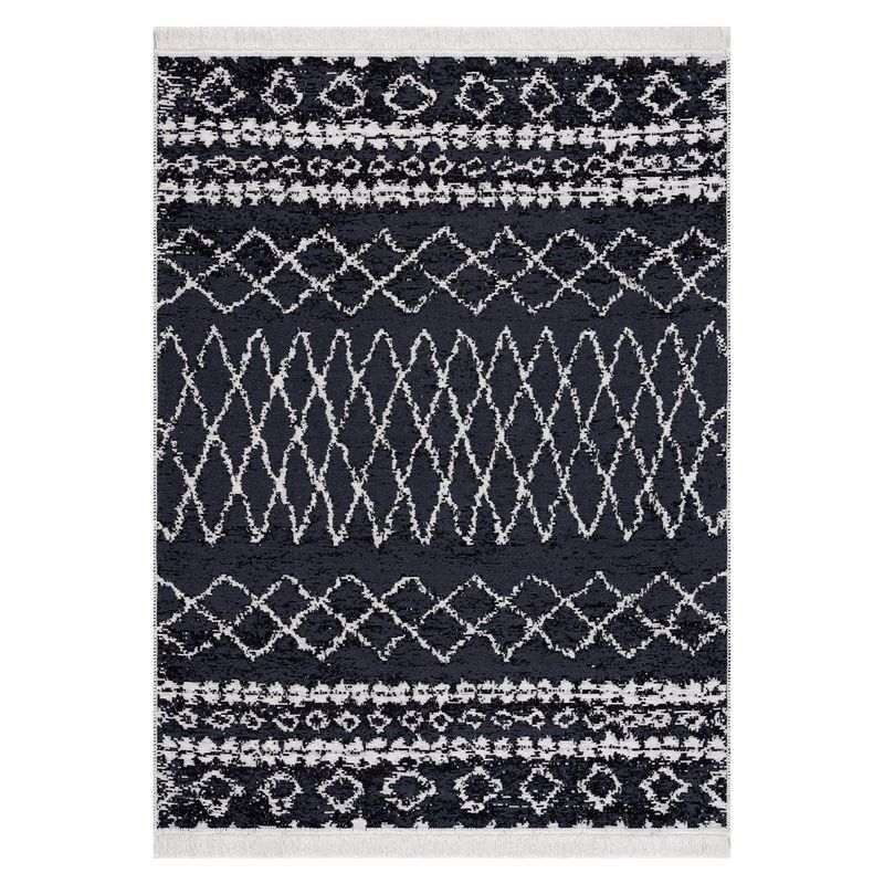 DIB - Alfombra Dhurrie Azteca 160x230 cm Polipropileno Azul