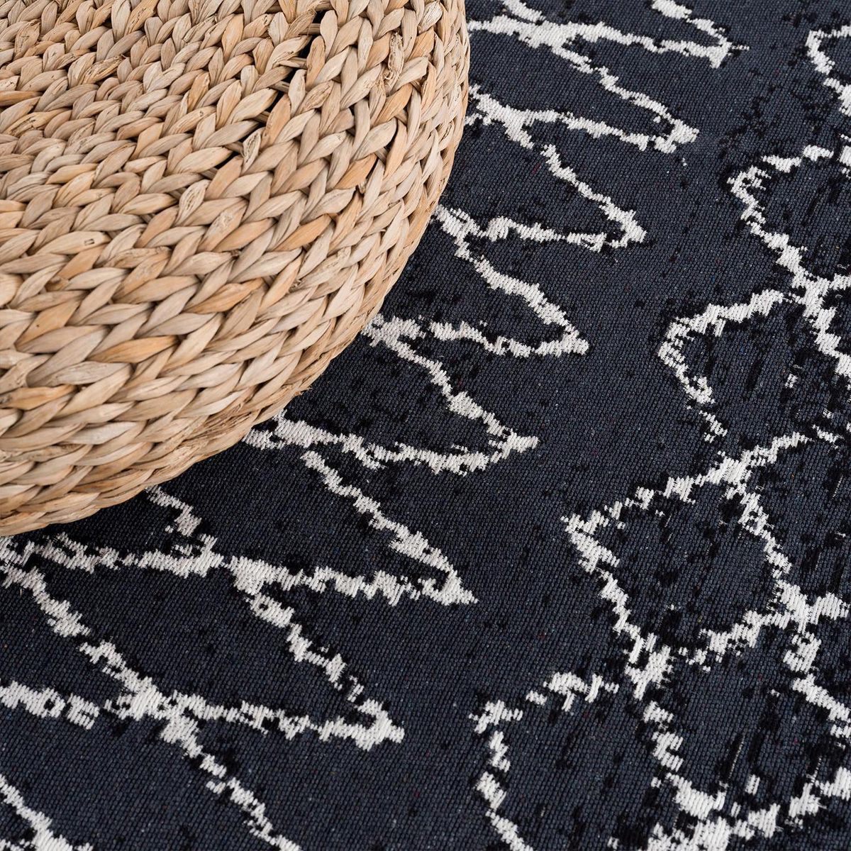 DIB - Alfombra Dhurrie Azteca 160x230 cm Polipropileno Azul