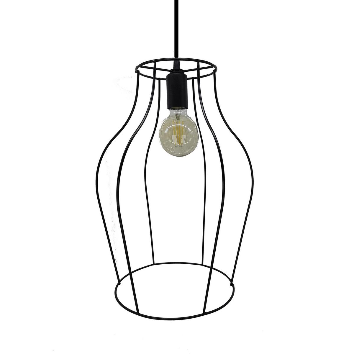 CONCEPT - Lámpara colgar cuerpo metal ideal para ampolleta led E27