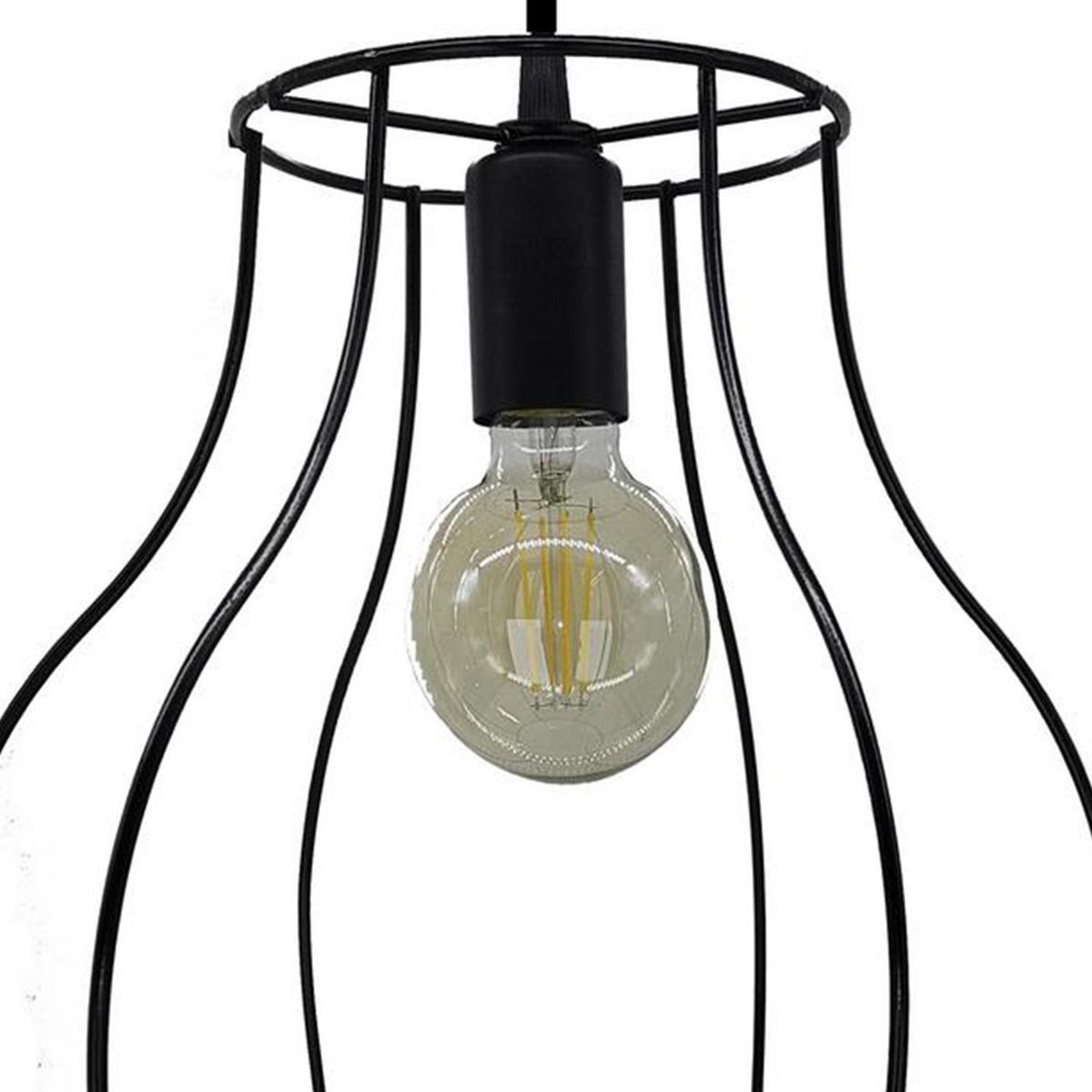 CONCEPT - Lámpara colgar cuerpo metal ideal para ampolleta led E27