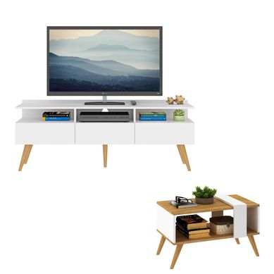 Combo rack TV 50 3 puertas + mesa de centro mvil