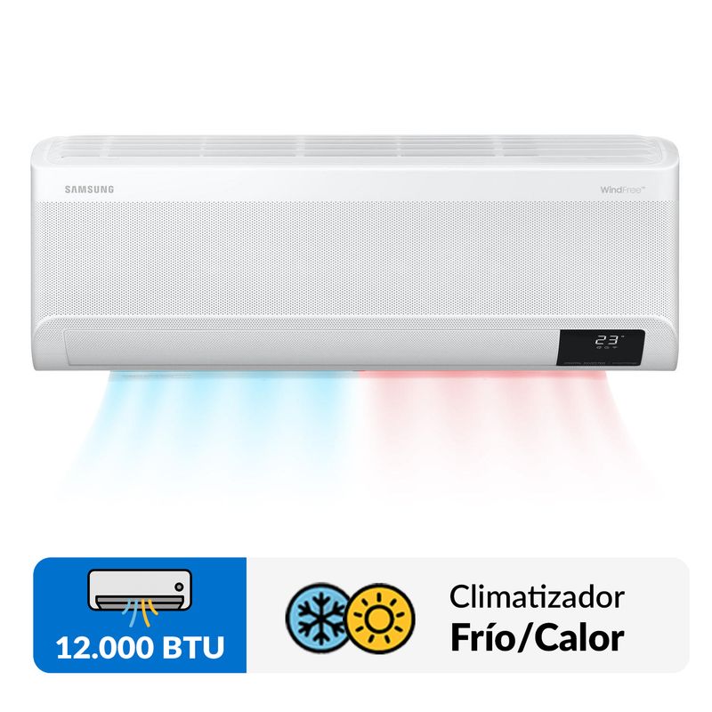 SAMSUNG - Aire Acondicionado Split Inverter 12000 BTU frío/calor Wind-Free Wifi