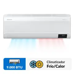 SAMSUNG - Aire Acondicionado Split Inverter 9000 BTU frío/calor Wind-Free Wifi